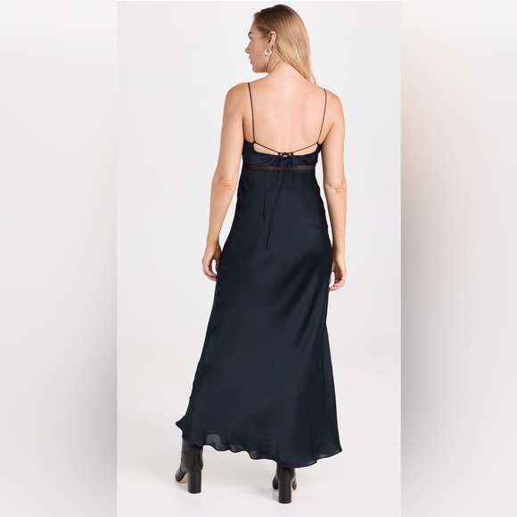 NWT Favorite Daughter Blackberry Dress in Navy Embroidered Maxi Slip Dress - Picture 12 of 16